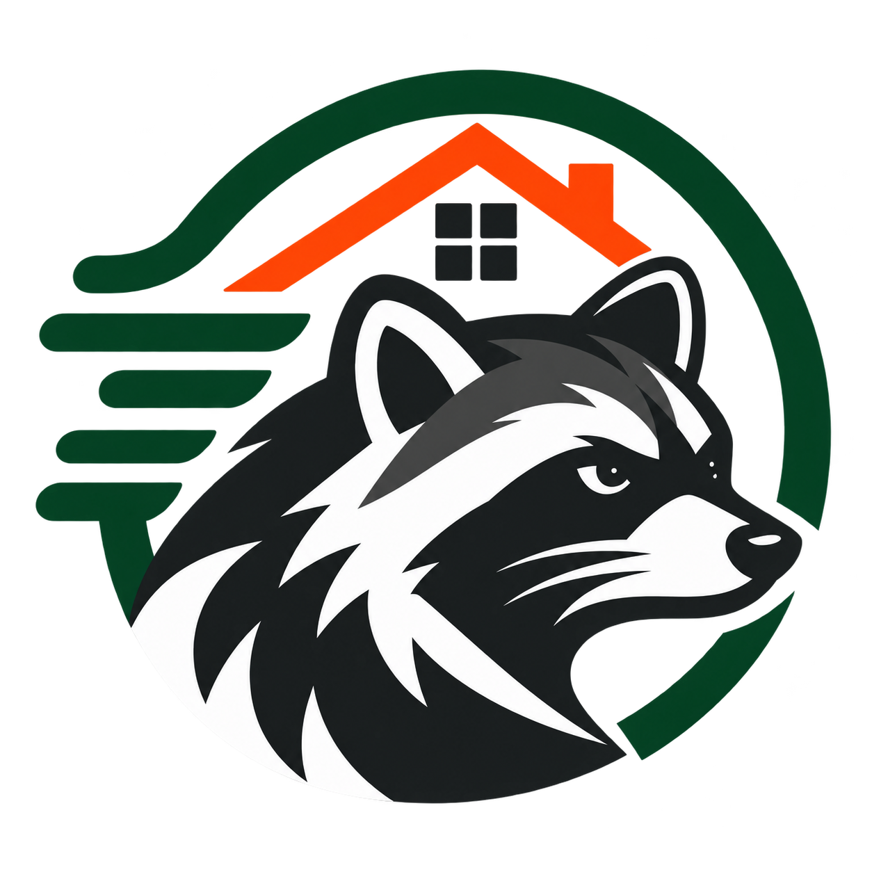 Rapid Raccoon Removal raccoon and home emblem